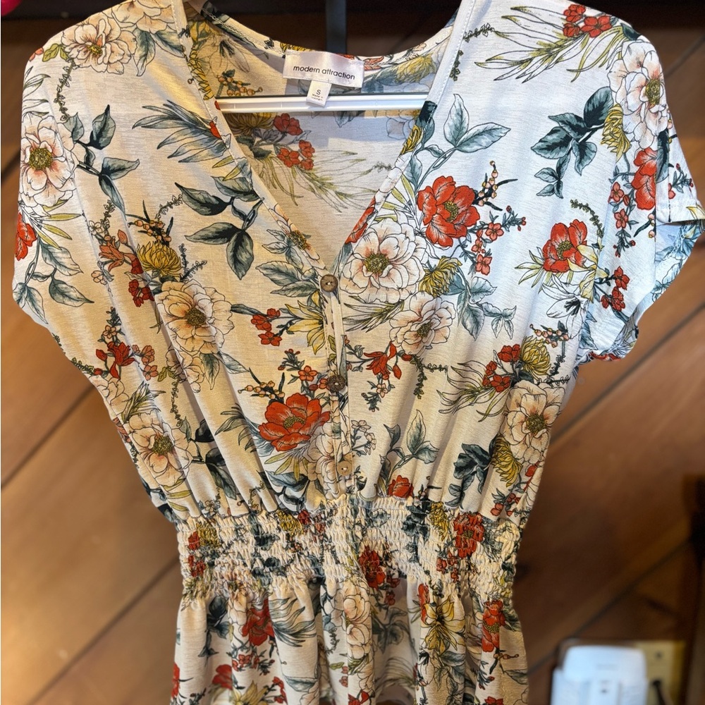 Floral Button-Down Dress
